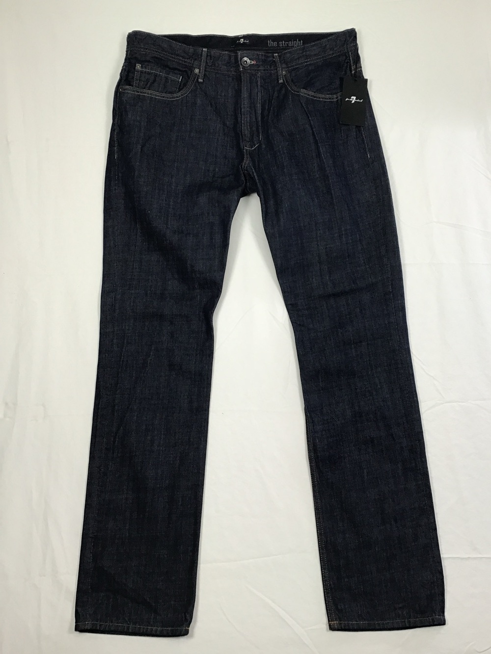 NWT 7 For All Mankind The Straight men’s denim blue jeans 36